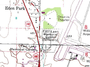 TerraServer map of former site