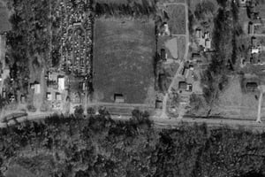 The ramps are still there, though worn down and nothing has been built on this property since the theatre was torn down in the mid-1970s.