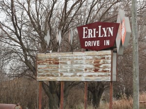 Marquee-located south of town on Hwy 78-sign is on the opposite end of the property from the residential drive-way