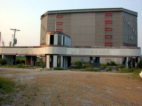 Box office entrance with screen tower in the background