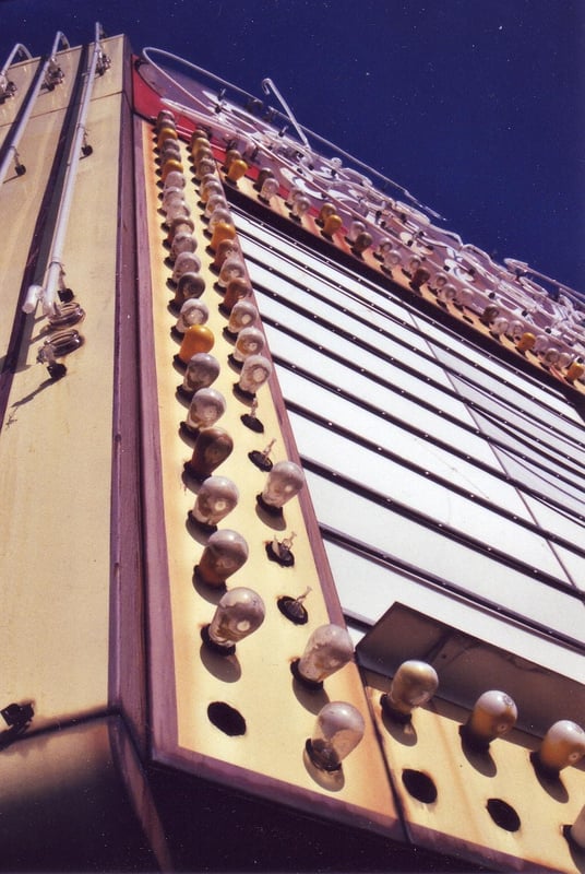 Looking up at the marquee