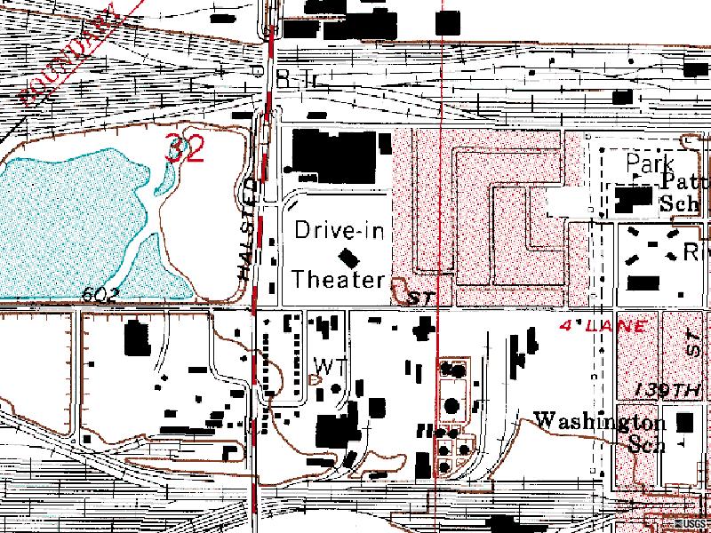 Terra Server map of former site