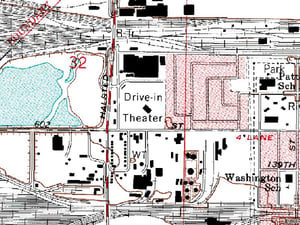 Terra Server map of former site