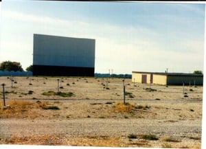 field screen and projection building