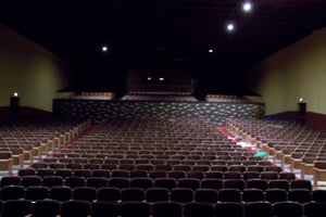 View of audience from center stage.  1203 seats!