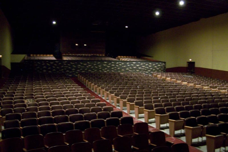 View of audience from stage.  1203 seats!