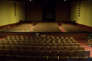 View of auditorium from projection booth.  1203 seats!