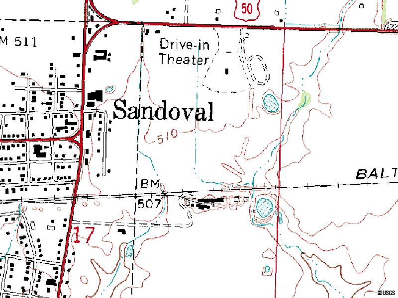 TerraServer map of former site