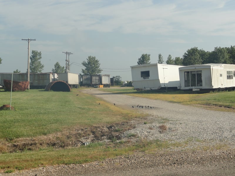 Entrance to former site