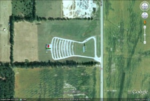 Google Earth image of former site-now a junkyard