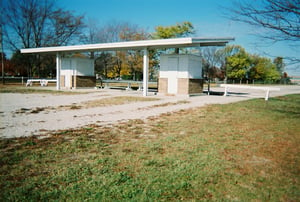 Ticket booths.