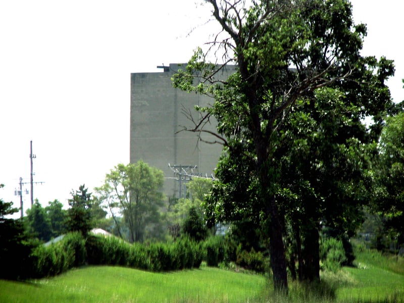 screen out from behind the trees suddenly.