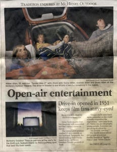 I was working here july 22 2004 when this article was written notice the screen picture. i gave the photographer the idea to take that picture through the view port in the projection booth.