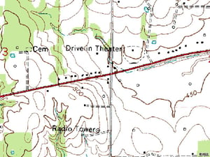 TerraServer map of former site-on Hwy 250 at Cherry and Ash Lanes