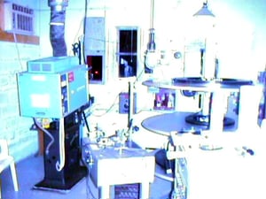 projection booth; taken in August, 2000