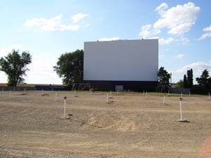 Midway Drive-In lot. Front of screen restored August 2007.