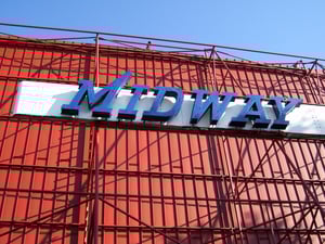 Midway Drive-In Screen logo-Restored AUgust 2007