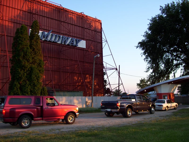 Midway Drive-In Screen restored August 2007.