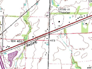 TerraServer map of former site SE on 148