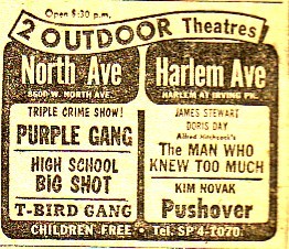 An ad for the Harlem Avenue.