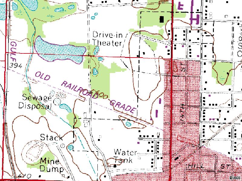 TerraServer map of former site N of town on N Park Ave