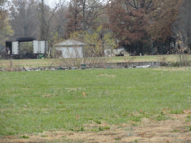 Former site with remains of projectionconcession building