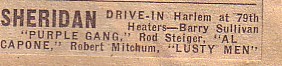 A small ad for the Sheridan.