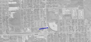 Aerial photo from 1972, 79th St  Harlem Ave, Bridgeview, IL 60455.