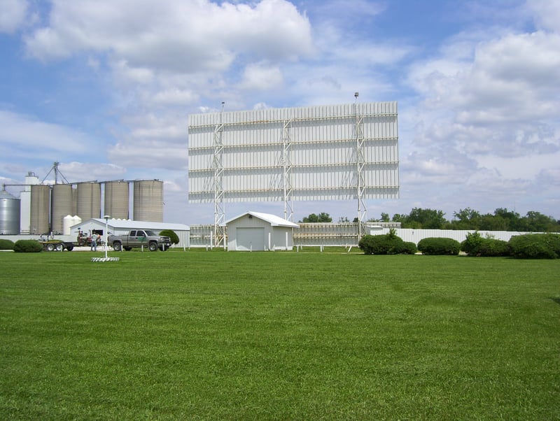 Back of Screen Tower and nicely manicured grounds