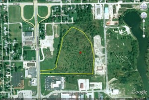 aerial view of site