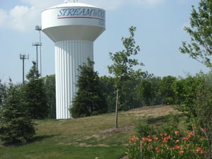 watertower approximately where the screen was