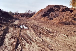 Concession building under pile of dirt?