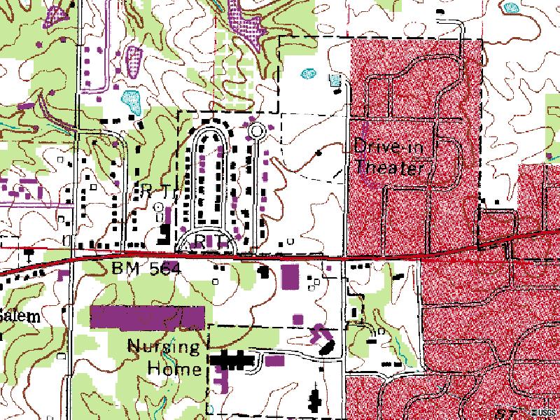 TerraServer map of former site