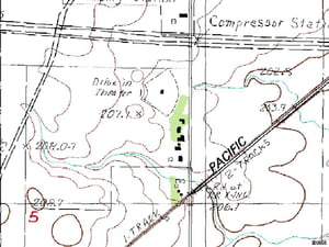 TerraServer map of former site-West of town on CR-800E south of US-36 and pipeline compressor station