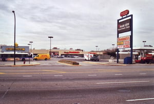 One of the entrances of the present shopping complex