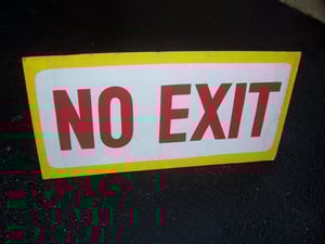 No exit sign from the Twin drive-in theatre.