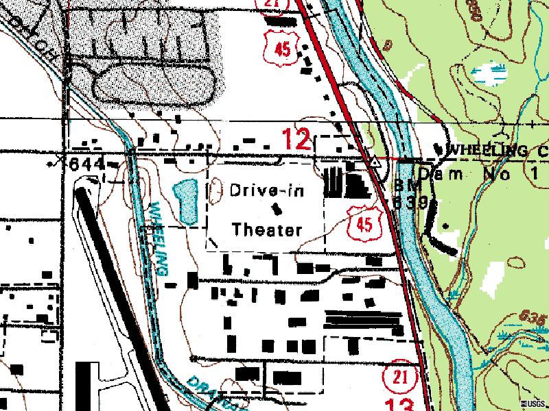 TerraServer map of former site