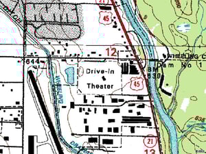 TerraServer map of former site