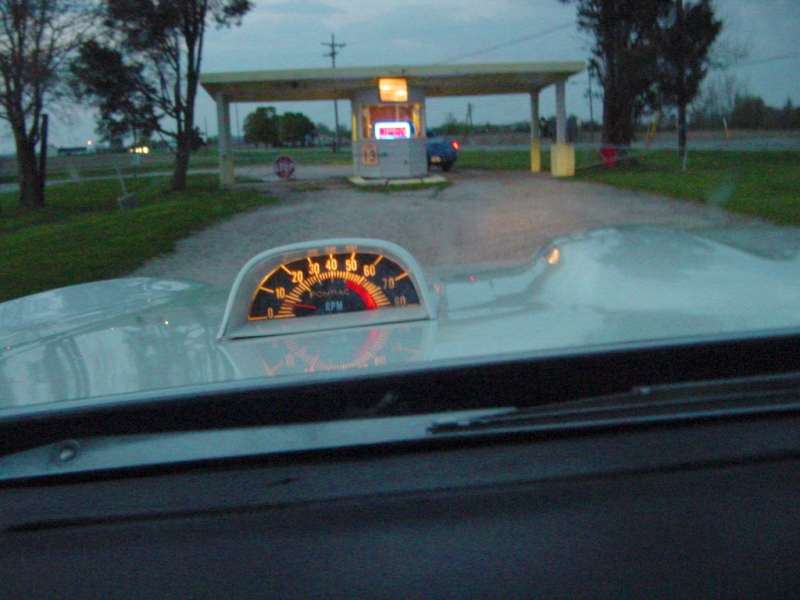 Driving past the beautiful marquee near dusk.