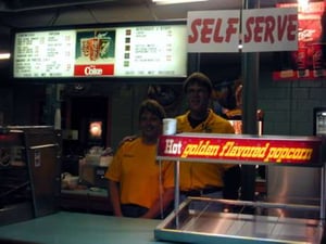 Friendly service at the snack bar.