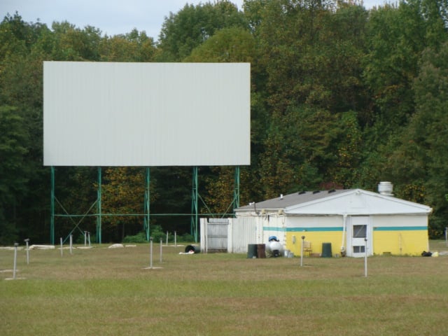 SCREEN FOR THE BEL-AIR DRIVE-IN IN VERSAILLES, INDIANA. THIS DRIVE-IN IS OPEN FOR BUSINESS AND WILL BEGIN ITS 2011 SEASON IN APRIL.