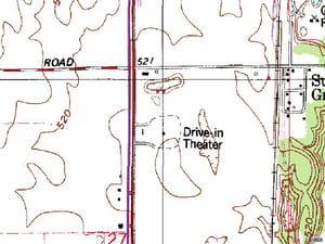 TerraServer map of former site-north of town on US-41 south of CR-1100 S