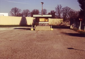 Ticket booth boarded up for the closed season