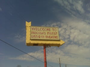 Entrance sign remains