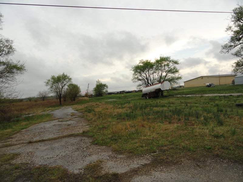 entrance road and former site-now empty-in Allison Township near Westport Chrysler Jeep