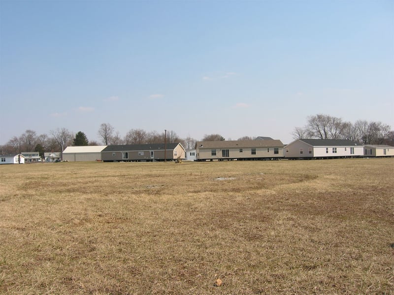 Circular rubble patch where concession building was located. The buildings were bulldozed a few years ago and buried.