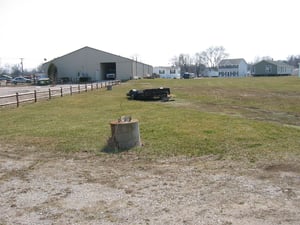 Light pole base.  All the light poles were donated to a local little league field.