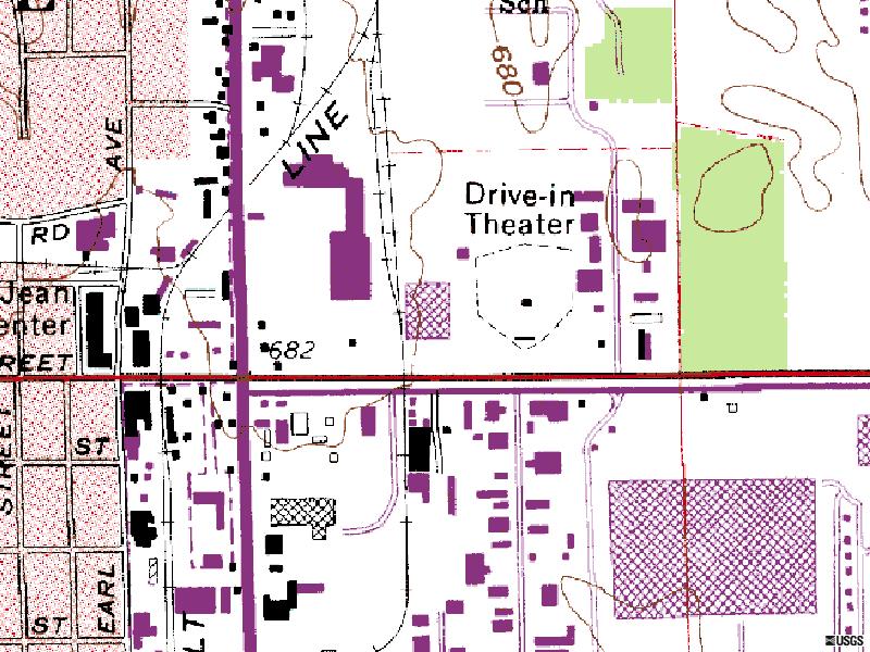 TerraServer map of former site-Hwy 26 at Farabee Drive