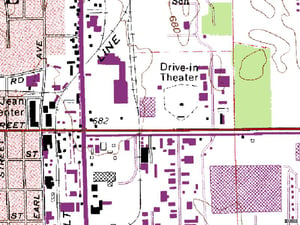 TerraServer map of former site-Hwy 26 at Farabee Drive