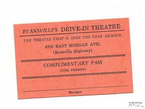 Vintage movie pass